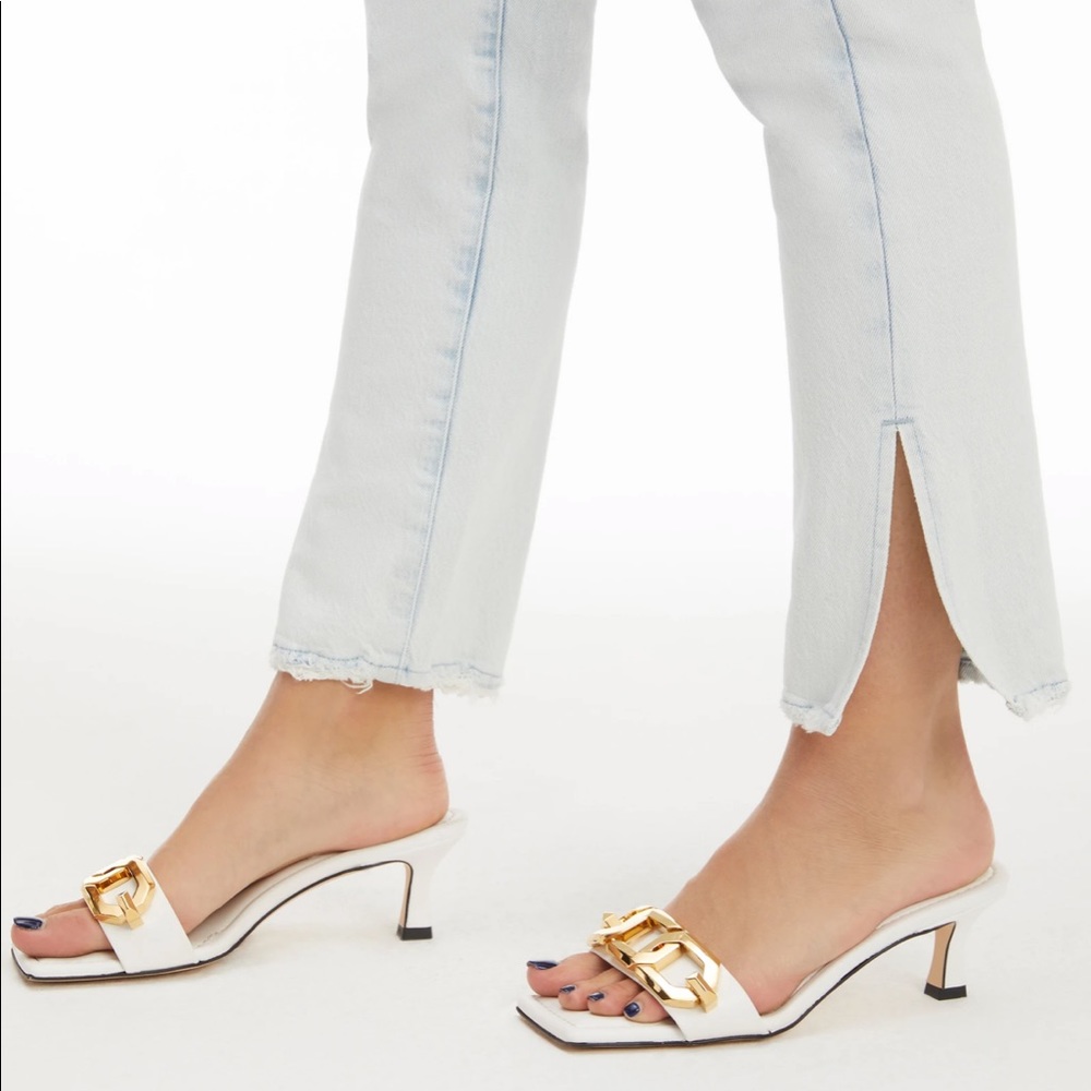 NEW Good American Classic Side Slit Jeans, Size 8